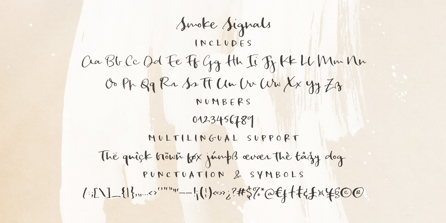 Beispiel einer Smoke Signals-Schriftart #9